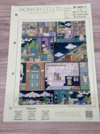 DP-4435-3 لاون 60 بطباعة رقمية (Labyrinth House)[نسيج / قماش] HOKKOH صور إضافية