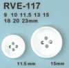 RVE117 زر صدفي بأربعة ثقوب من صدفة المياه العذبة