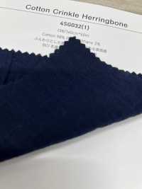 4SG032(1) هارينغبون مجعّد من القطن[نسيج / قماش] Chambray صور إضافية