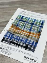 28102 طباعة مربعات موجة Miracle Wave على لاون 80s[Textile / Fabric] SUNWELL صور إضافية