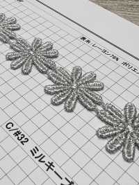 25903S ياقة أميرة كيميائية لاميه فضية[دانتيل] Kyowa Lace صور إضافية