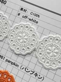 23660 دانتيل كيميائي ضيق العرض Kyowa Lace صور إضافية