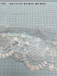 24384-T15 دانتيل تول شفاف مطرز Kyowa Lace صور إضافية