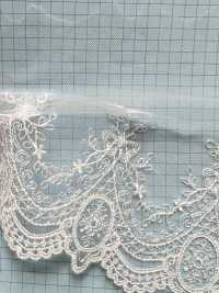 24386-T15 دانتيل تول شفاف مطرز Kyowa Lace صور إضافية