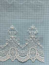 24386-T15 دانتيل تول شفاف مطرز Kyowa Lace صور إضافية