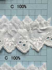3866-1F دانتيل بكشكشة قطني[Lace] Kyowa Lace صور إضافية