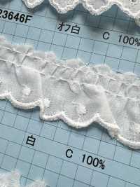 23646F دانتيل كشكشة قطن Kyowa Lace صور إضافية