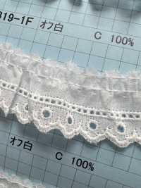 T23319-1F دانتيل كشكش قطني Kyowa Lace صور إضافية