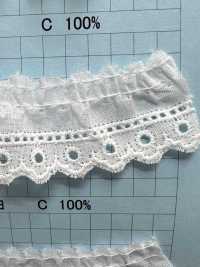 T23319-1F دانتيل كشكش قطني Kyowa Lace صور إضافية