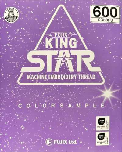 FUJIX-SAMPLE-30 King Star خيط تطريز لآلات الخياطة الصناعية بطاقة عينات