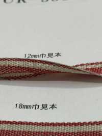 UR-3589 كتان مخطط[الأشرطة، والأشرطة القماشية، والحبال] UNITED RIBBONS صور إضافية