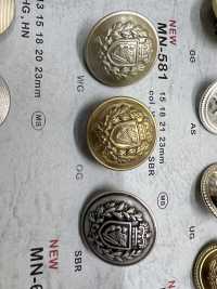 MN-581 زر معدني بشعار، بظهر ساق، مع حافة[Buttons] DAIYA BUTTON صور إضافية
