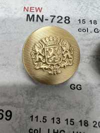 MN-728 زر معدني بشعار، بظهر عروة، بدون إطار[أزرار] DAIYA BUTTON صور إضافية