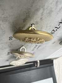 MN-728 زر معدني بشعار، بظهر عروة، بدون إطار[أزرار] DAIYA BUTTON صور إضافية