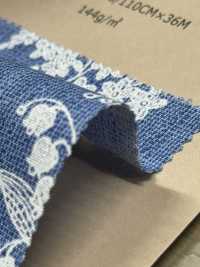 850530 SEVENBERRY® قماش شيتينغ حديقة زرقاء/زنبق الوادي[Textile / Fabric] VANCET صور إضافية