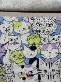 850536 SEVENBERRY® أوكسفورد قطن غير مبيّض Nyanko Comics[Textile / Fabric] VANCET صور إضافية