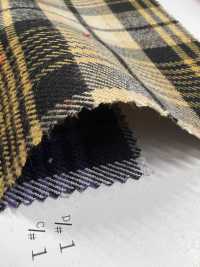 KYC401-W-D2 T/Ry بنقشة مربعات مصبوغة بالخيوط وممشط[Textile / Fabric] Uni Textile (Komon Kobo) صور إضافية