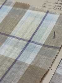 A-5108 100% كتان بمربعات مادراس[Textile / Fabric] Arinobe Shoten صور إضافية