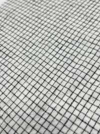HK800 Niigata Cotton-Linen نقشة مربعات دقيقة, Enshunada (أبيض × أسود)[نسيج / قماش] KOYAMA صور إضافية