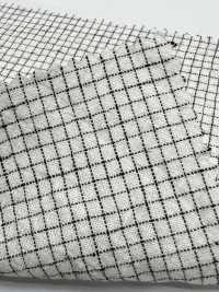 HK800 Niigata Cotton-Linen نقشة مربعات دقيقة, Enshunada (أبيض × أسود)[نسيج / قماش] KOYAMA صور إضافية