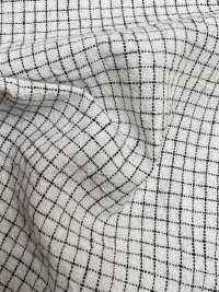 HK800 Niigata Cotton-Linen نقشة مربعات دقيقة, Enshunada (أبيض × أسود)[نسيج / قماش] KOYAMA صور إضافية
