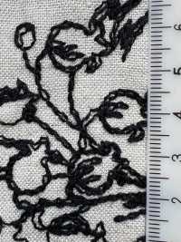 KCL524-D2896 قماش دانتيل كانفاس من رايون وكتان[نسيج / قماش] Uni Textile (Komon Kobo) صور إضافية