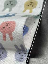 KTS3217 شاش مزدوج بطبعة أرنب[نسيج / قماش] Cotton Kobayashi صور إضافية