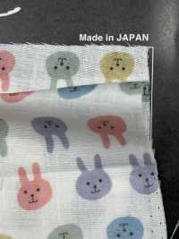 KTS3217 شاش مزدوج بطبعة أرنب[نسيج / قماش] Cotton Kobayashi صور إضافية