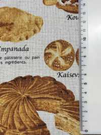 KTS6817 كانفاس قطن وكتان بطباعة الخبز والحلويات[نسيج / قماش] Cotton Kobayashi صور إضافية