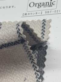 SBT-020 كاروهات نافذة بعظام السمكة بخيط مضاعف عضوي[نسيج / قماش] Kuwamura Textile صور إضافية