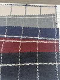 SBT-020 كاروهات نافذة بعظام السمكة بخيط مضاعف عضوي[نسيج / قماش] Kuwamura Textile صور إضافية