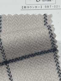 SBT-020 كاروهات نافذة بعظام السمكة بخيط مضاعف عضوي[نسيج / قماش] Kuwamura Textile صور إضافية