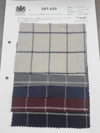 SBT-020 كاروهات نافذة بعظام السمكة بخيط مضاعف عضوي[نسيج / قماش] Kuwamura Textile صور إضافية