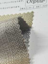 SBT-021 مربعات أومبري بنقشة عظم السمكة من خيوط مضاعفة عضوية[نسيج / قماش] Kuwamura Textile صور إضافية