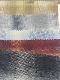 SBT-021 مربعات أومبري بنقشة عظم السمكة من خيوط مضاعفة عضوية[نسيج / قماش] Kuwamura Textile صور إضافية