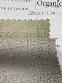 SBT-021 مربعات أومبري بنقشة عظم السمكة من خيوط مضاعفة عضوية[نسيج / قماش] Kuwamura Textile صور إضافية