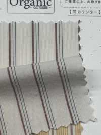SBT-019 مخطط بتشطيب غسيل مجعّد طبيعي عضوي[نسيج / قماش] Kuwamura Textile صور إضافية