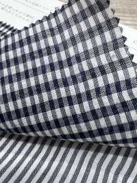 KKC908-DC-1 شيرينغ مصبوغ بالخيوط من القطن والتنسل[نسيج / قماش] Uni Textile (Komon Kobo) صور إضافية