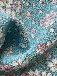KKP2338-D382A Chirimen® بنسج مزدوج[Textile / Fabric] Uni Textile (Komon Kobo) صور إضافية