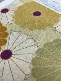 KKP2338-D-KIKUYUZEN Nigoshi Chirimen® Kiku Yuzen[نسيج / قماش] Uni Textile (Komon Kobo) صور إضافية
