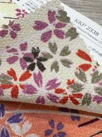 KKP2338-D-KUSAZAKURA Ninokoshi Chirimen® Kusazakura[نسيج / قماش] Uni Textile (Komon Kobo) صور إضافية
