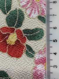 KKP2338-D-MTSUBAKI Nigoshi Chirimen® Miyako Tsubaki[Textile / Fabric] Uni Textile (Komon Kobo) صور إضافية