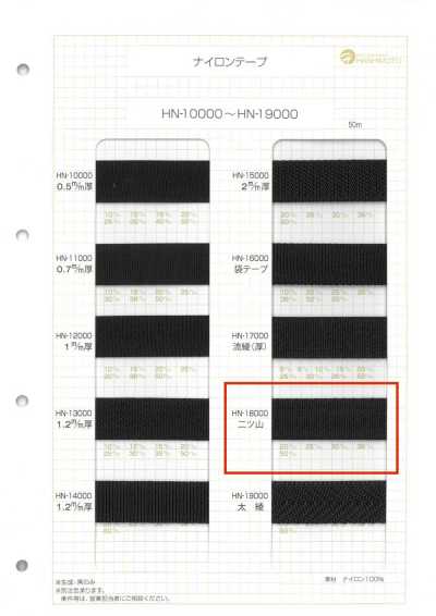 HN-18000 شريط نايلون مزدوج الحافة
