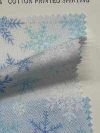 DX10363L HAndworks*Fabric® قماش لاون بنمط رقاقات ثلج كبيرة لعيد الميلاد[نسيج / قماش] VANCET صور إضافية