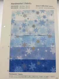 DX10363L HAndworks*Fabric® قماش لاون بنمط رقاقات ثلج كبيرة لعيد الميلاد[نسيج / قماش] VANCET صور إضافية