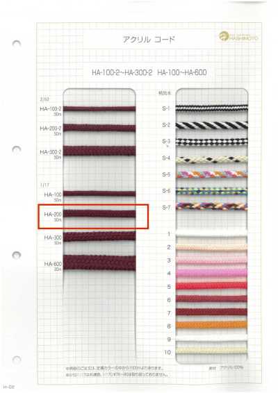 HA-200 1/17 حبل 200-spindle