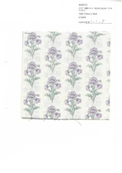 850573 SEVENBERRY® لاون قطن غير مبيّض SOLEIL BLUE / Wildflower