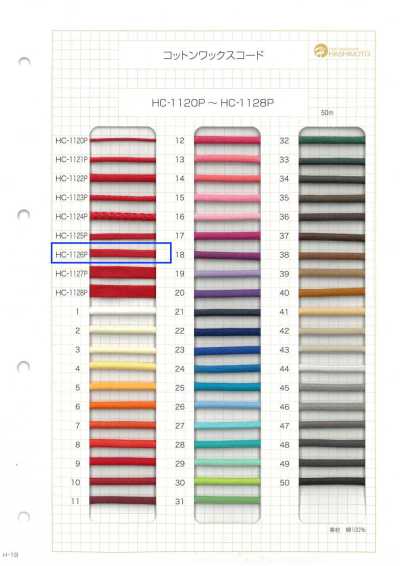 HC-1126P خيط شمعي قطني M