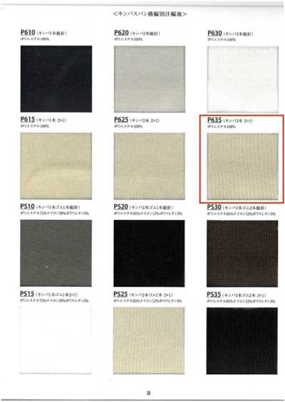 P635 تريكو ريب Kinba ثلاثي الطبقات 2x1، عرض 60 cm