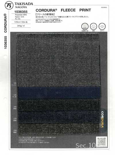 1036355 CORDURA® فليس مطبوع Cordura Fleece Print
